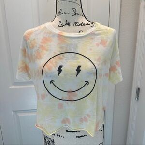PINK Victoria’s Secret Tie-Dye Smiley Face Top